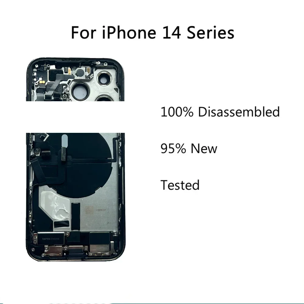 A+++ Ori Disassembled Middle Frame Housing Back Cover For used phone iPhone14 Pro Max 14 Plus with Wireless Assembly Replacement