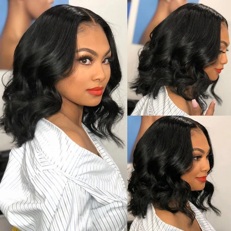 

Европейский и американский модный женский парик с центральным пробором, черный, волнистый, из термостойкого волокна, короткий, кудрявый, оптом