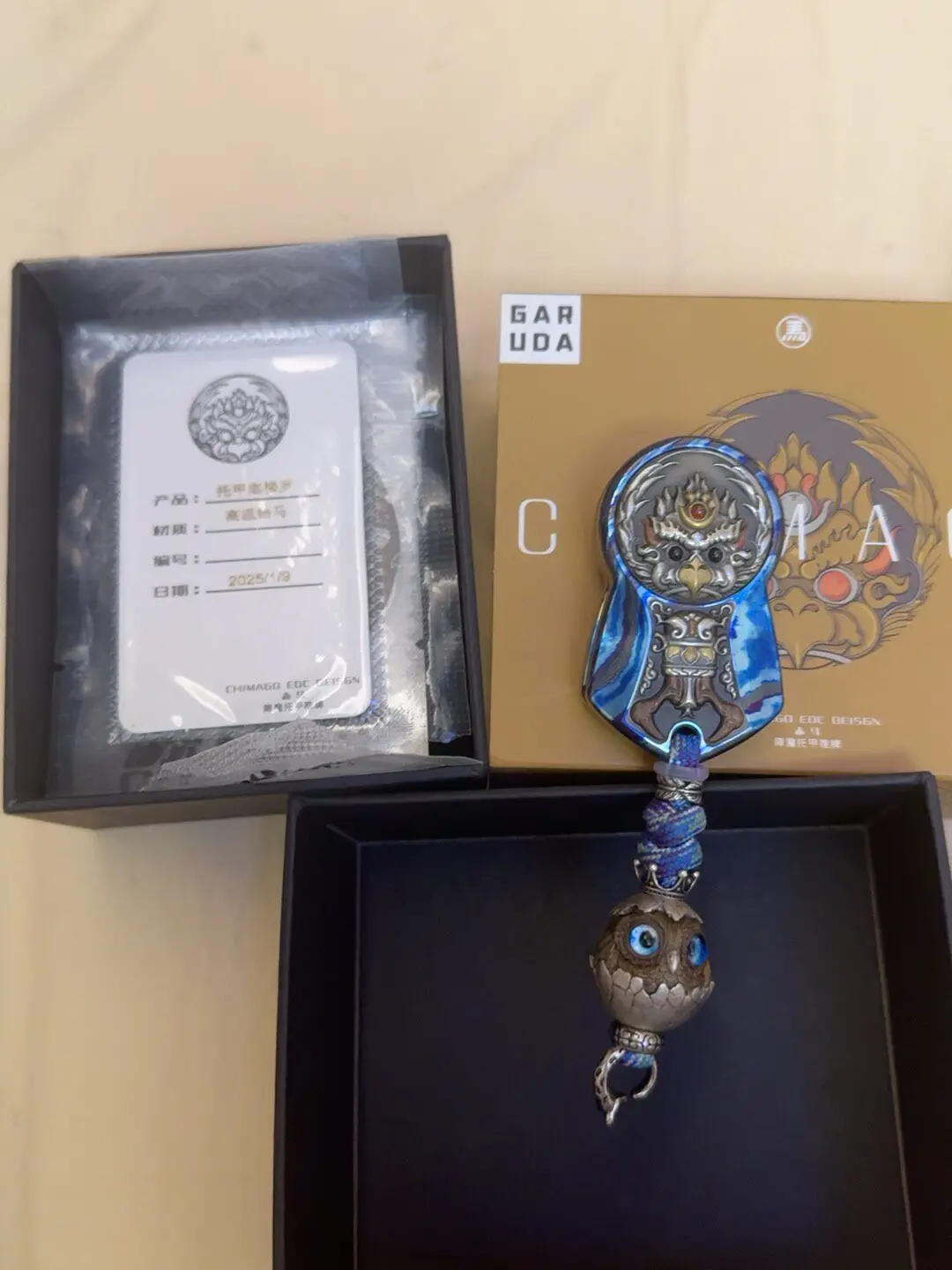 Used edc  Chima edc + Chima Demon Fighting Tojia-Garuda ++ Limited Edition High Temperature Zirconium Horse Edition