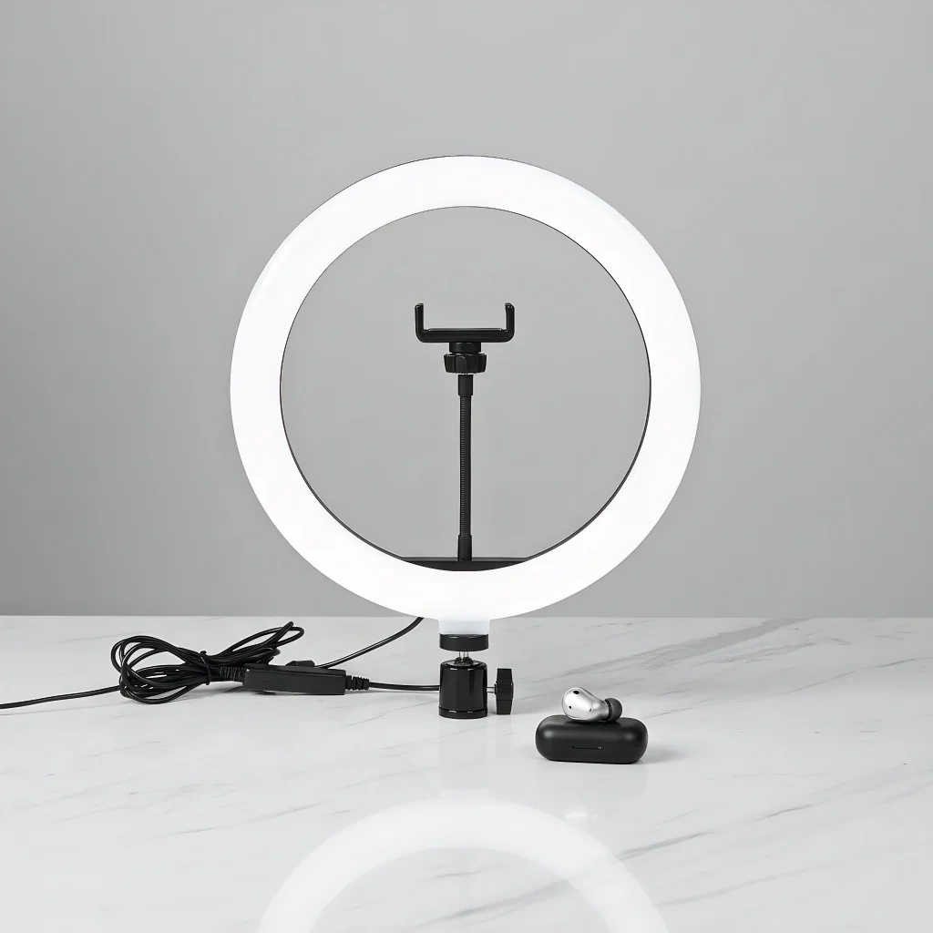 

10-дюймовая кольцевая лампа для селфи — светодиодный светильник для фото- и видеосъемки, прямых трансляций и селфи