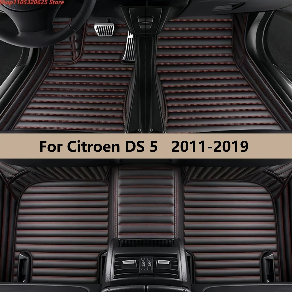 

Car Floor Mats For Citroen DS 5 2011 2012 2013 2014 2015 2016 2017 2018 2019 Auto Accessories Carpet Pads Full Set Leather Matts