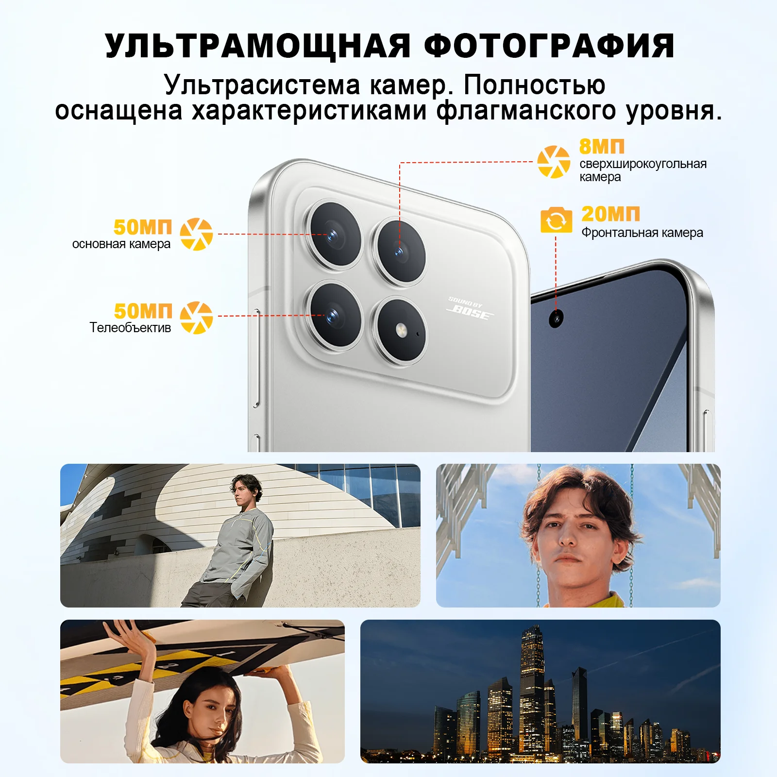 【RU Express】Смартфон POCO F8 Pro Global Version 5G, Snapdragon 8 Elite, 6.59-дюймовый дисплей 120 Гц, 50 МП, 6210 мАч, 100W HyperCharge