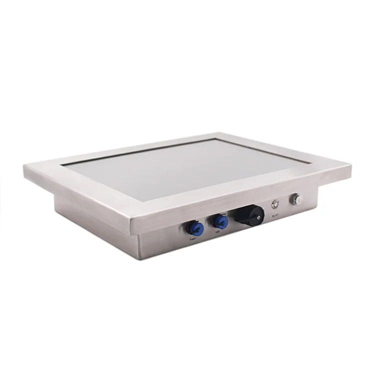 12 15 pulgadas Ip67 impermeable integrado todo en una Pc sin ventilador para quioscos de pago Panel de pantalla táctil Industrial Pc