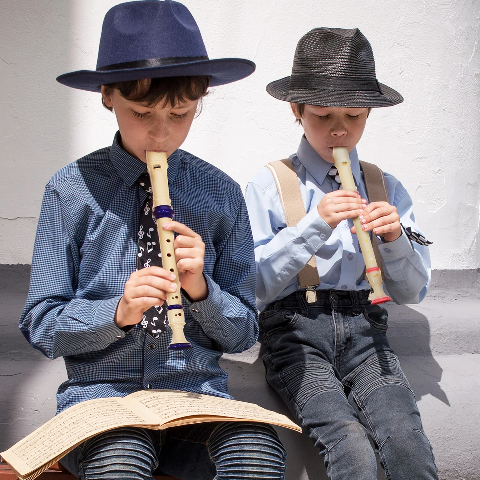 

2 Pcs Musical Instruments Treble Clarionet Soprano Recorder For Adults Beginners Plastic Woodwind