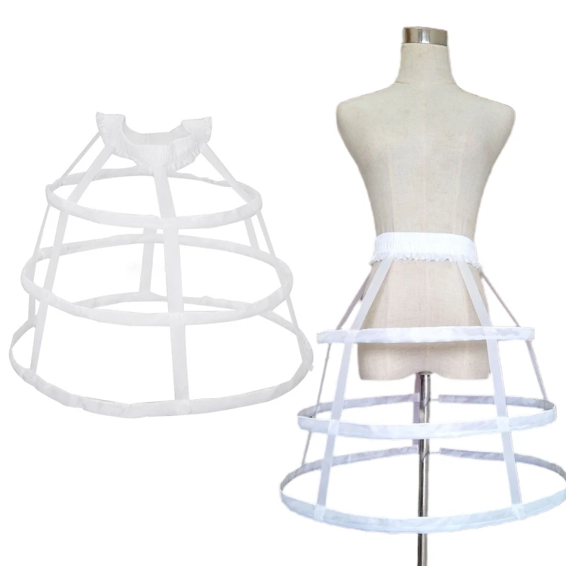 

Подъюбник клетка кринолин полукомбинация Свадебные аксессуары 3 обруча 50s винтажная полусферическая форма фотоэлемент для женщин