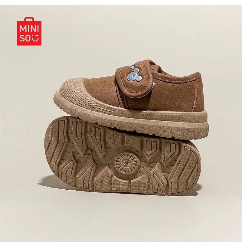 

Ботильоны Disney для мальчиков 2025 года, зимние первые ходунки на флисовой подкладке для малышей и теплая обувь для маленьких детей