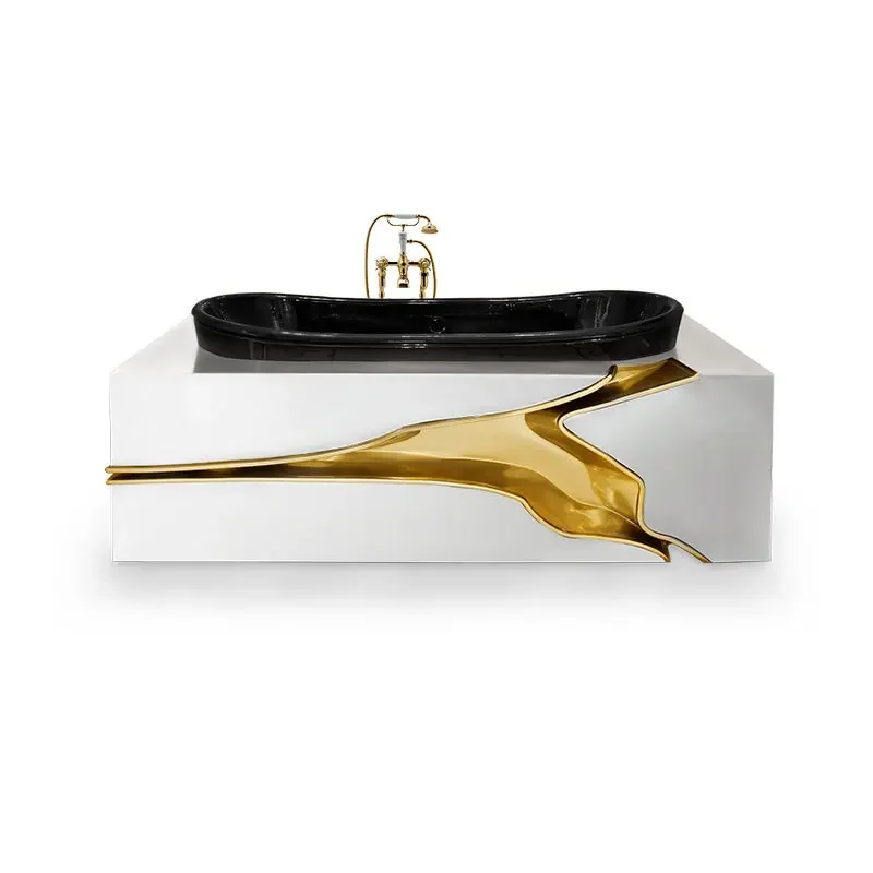 

Portugal high-end art freestanding bathtub, small apartment light luxury designer villa bathroom adult bath