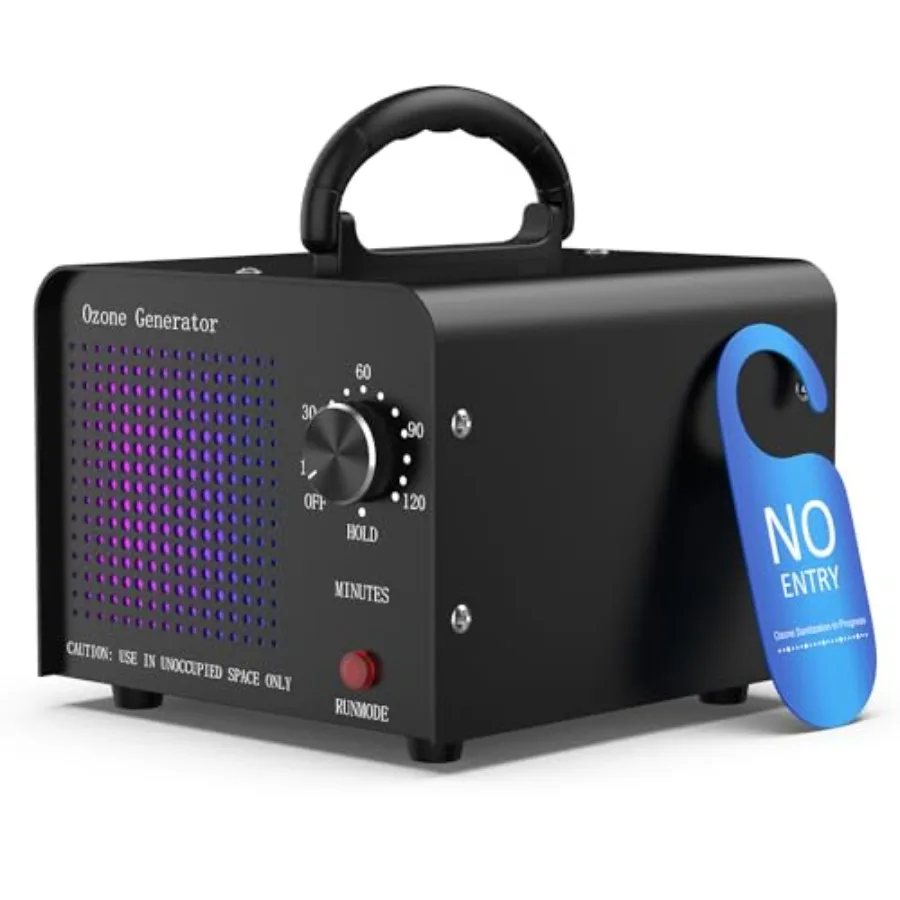 Ozongenerator 65000mg O3 Luftreiniger für Zuhause und Auto Schwarze Ozonmaschine zur Geruchsbeseitigung für Rauch und Haustiere