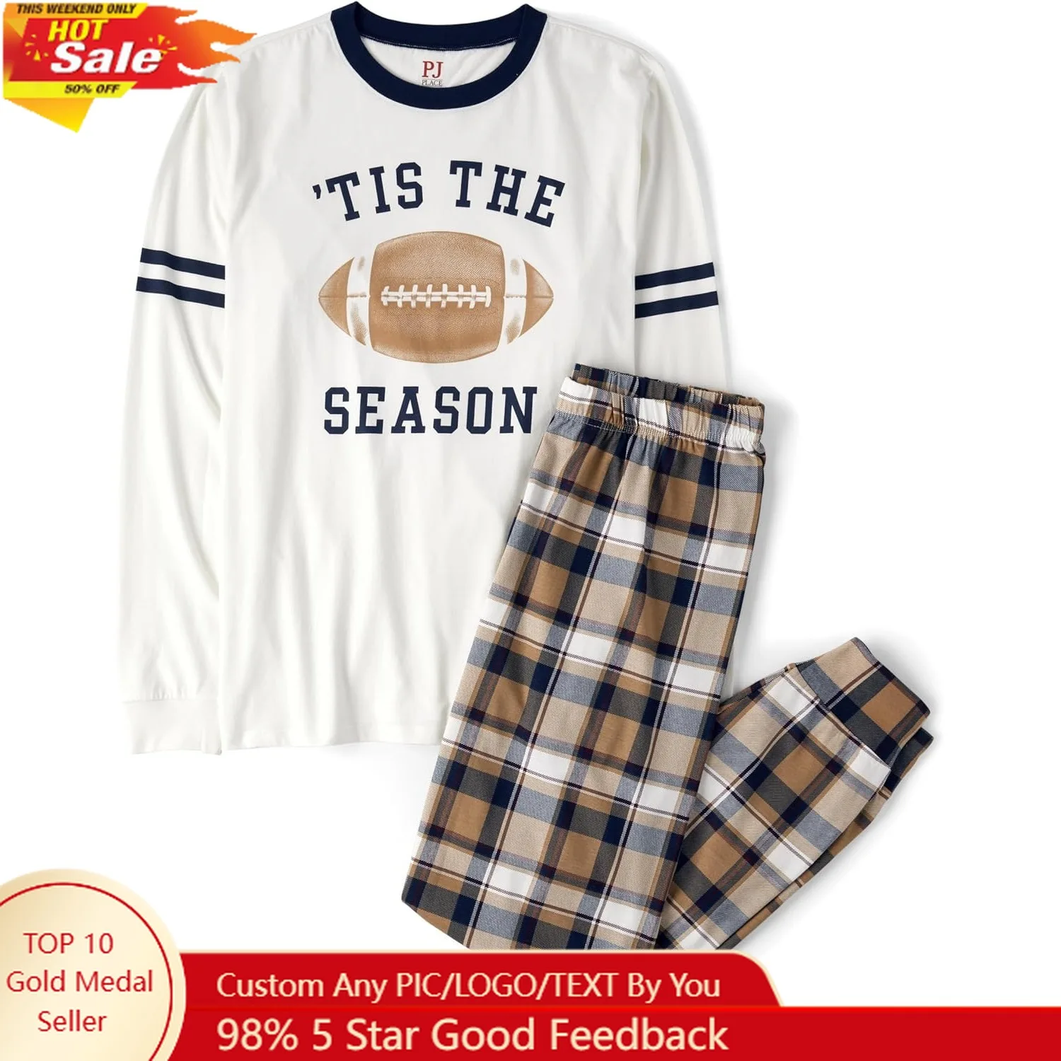 

Детское место Baby Family Matching, футбольные пижамные комплекты, хлопок