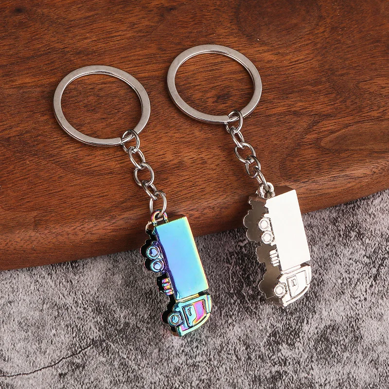 Metal Truck Keychain Gadgets For Men Van Lorry Key Chain On Bag Car Trinket Male Jewelry Party Boyfriend Gift Souvenirs