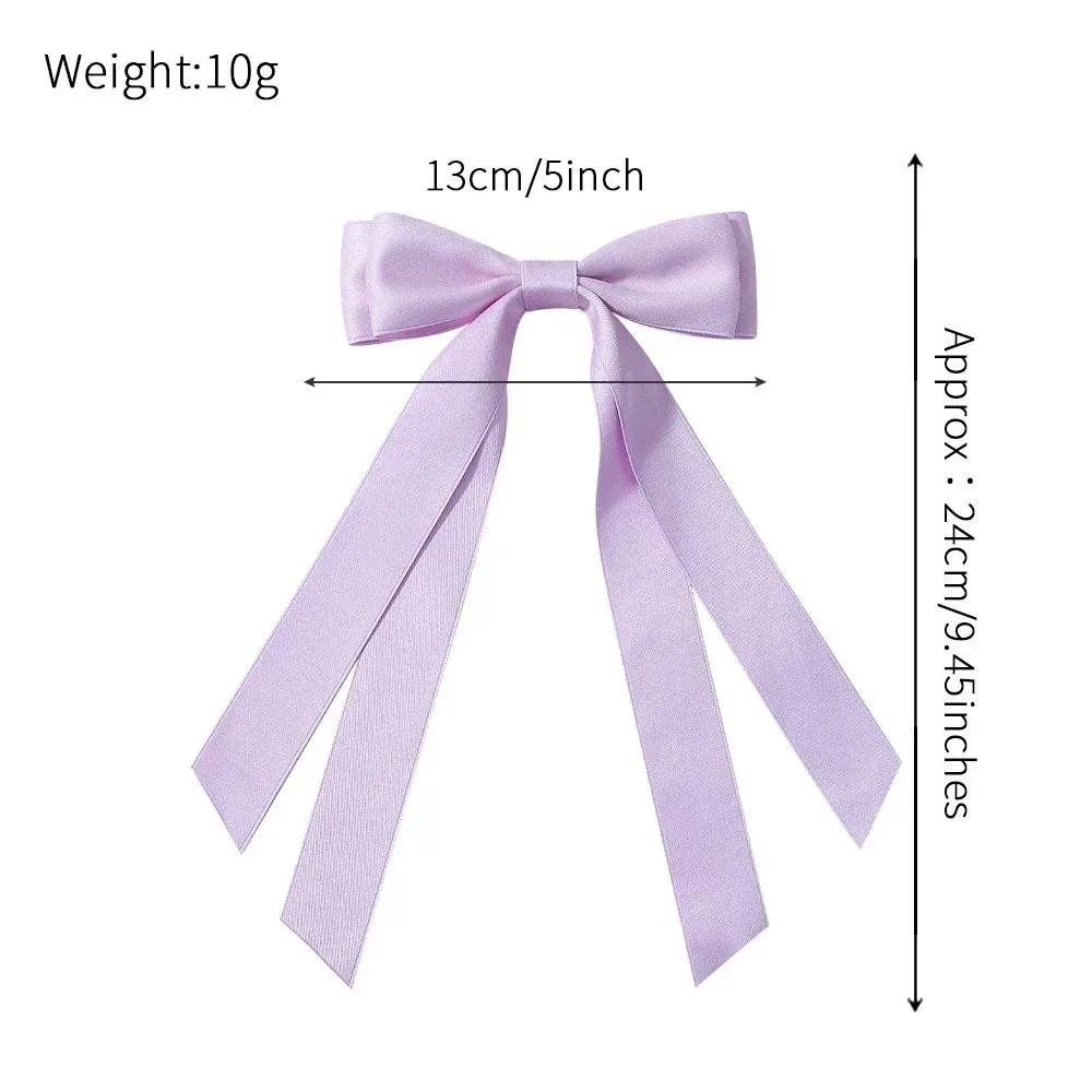 Random Color 10pcs Long Ribbon Hair Clip Tied Hair Headwear Ballet Fashion Girl Bowknot Women Hairgripes Hair Accessorie - view 2