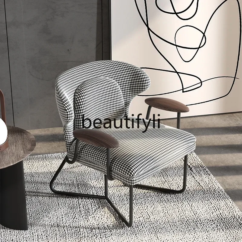 

SS ss7486 Living room single leisure chair simple Nordic modern light luxury wrought iron sofa chair