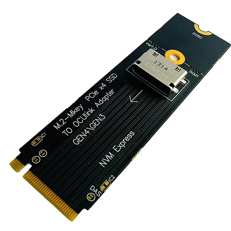 M.2 M-Key PCIe X4 SSD к U.2 OCUlink SFF-8612 адаптер Gen4/Gen3 для 2,5 дюймового NVME U.2(SFF 8639)SSD PCI-E NGFF карта Riser