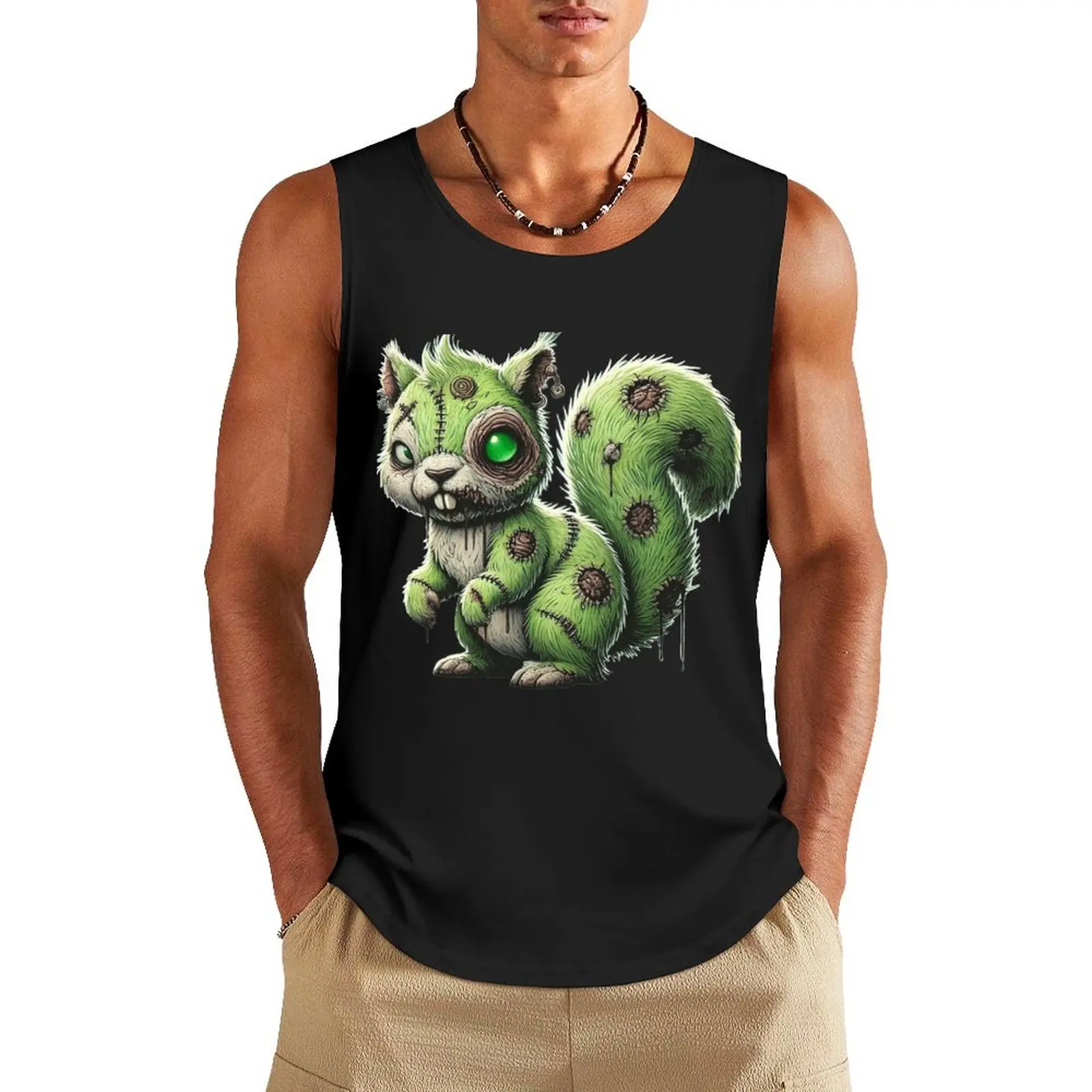 

Zombie Squirrel Halloween Zombie Squirrel Zombie Lover Tank Top gym training accessories Men's clothes new in tops & t-shirt