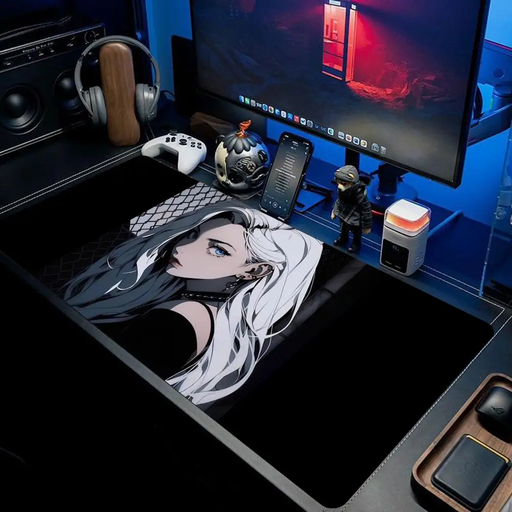 

‘XAXC’ XXL Mouse Pad PC Purple Anime Girl Gamer Mousepad Laptop Computer Keyboard Accessories Mouse Mat Rug Extended Desk Mats