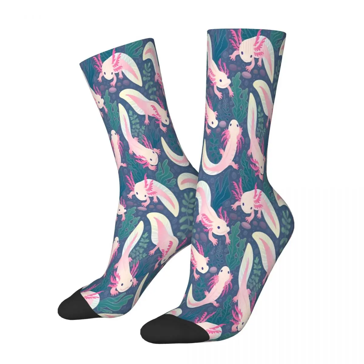 Axolotls Sock Socks Men Women Polyester Stockings Customizable Sweetshirt