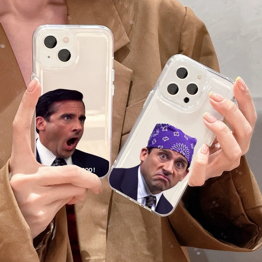 Michael Scott The Office Humor  Phone Case For iPhone 15 14 13 12 11 Mini Pro Max X XR XSMax 7 8 Plus SE20 Transparent Cover