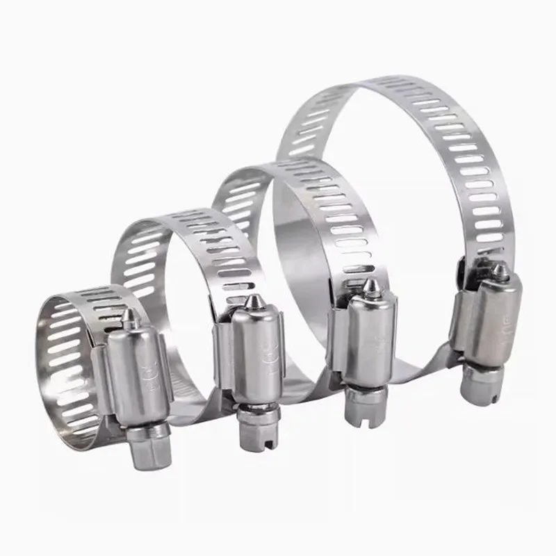 6mm 8mm 10mm 13mm 14mm 16mm 18mm 21mm American Type Screw Band Worm Drive Hose Clamps, 304 Stainless steel hose Hoop Pipe Clips