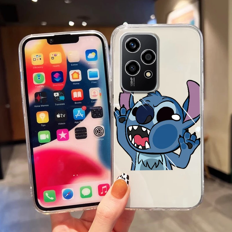 Per Honor 200 Lite Cassa Del Telefono Stitch Cinnamoroll Anime Cartoon Trasparente Fresco Caduta Divertente Copertura Per Honor 200 Lite Silicone TPU Borsette