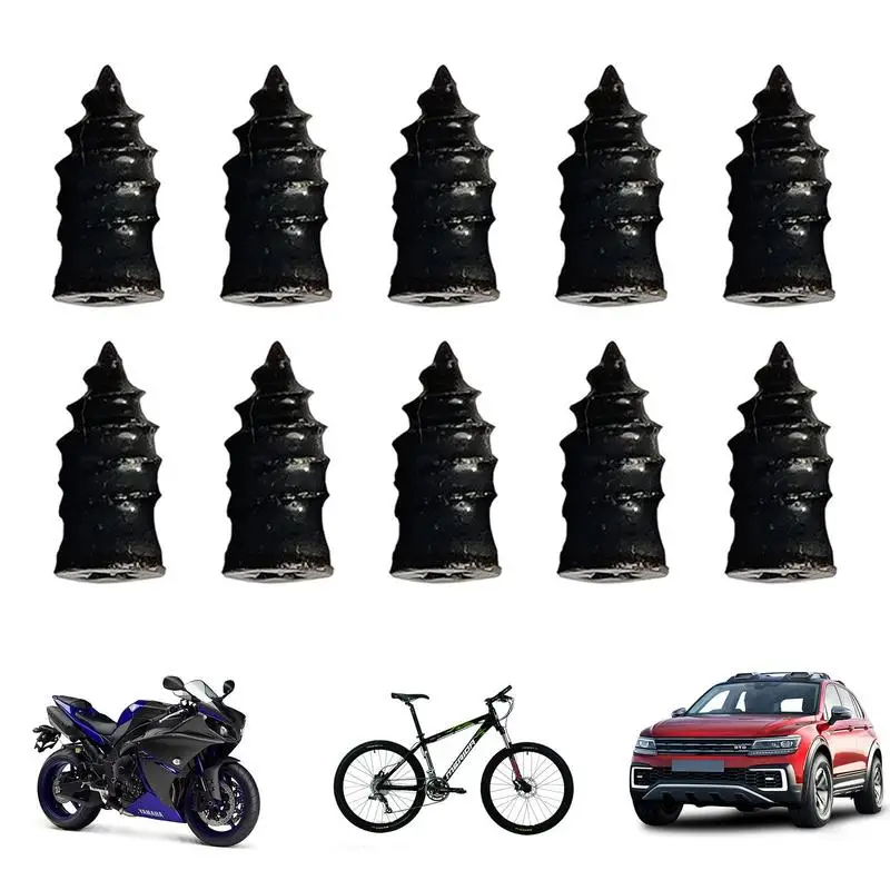 

Portable Rubber Screw Tire Plugs Car Tyre Repair Rubber Nail Set Universal Tire Puncture Repair Tool for Car Electric Bike