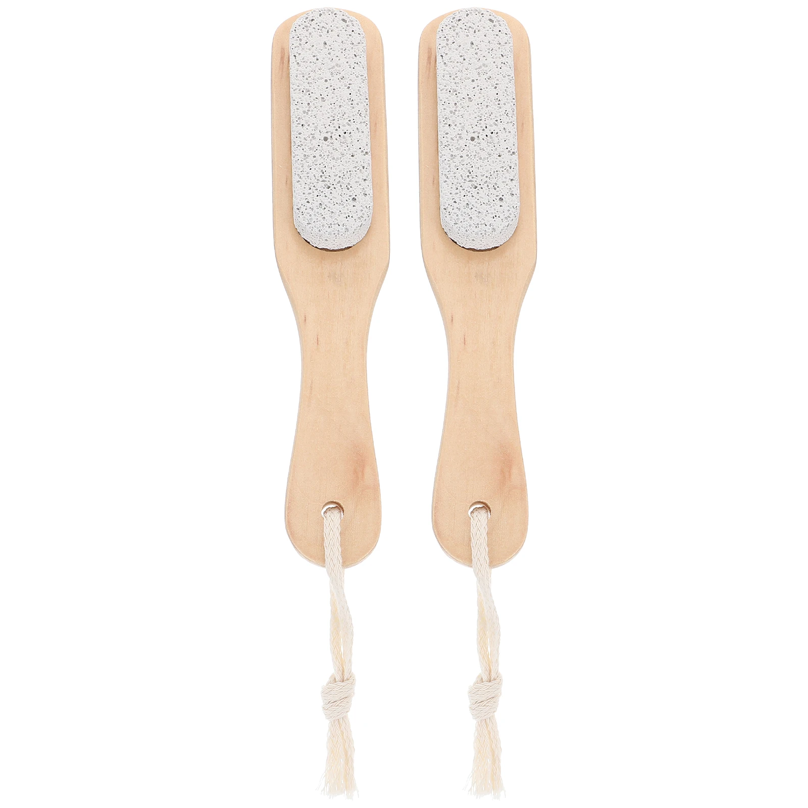 

2pcs Care Brush Premium Wood Handle Pedicure Tool For Exfoliating Feet Callus Removal Foot Scrubber Brush Foot File Pedicure