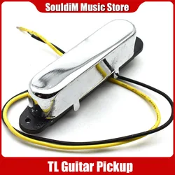 TL Sealed Single Core Bridge Pickup Ceramics Magnet Fiber Plate Bobbin Rod Chrome