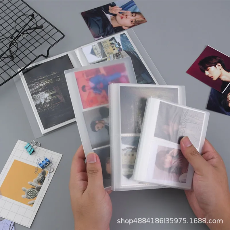 80/160 kantong transparan buku penyimpanan Album Film foto untuk Fujifilm Instax lebar 300 210 Film 5 inci foto