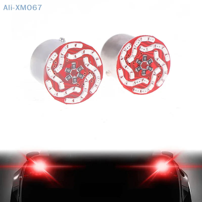 

2PCS 1156 1157 Led RGB 30LED DRL Flash Reversing Stop Lamp Parking Light 12V Motorcycle Strobe Led Brake Rear Stop Taillight