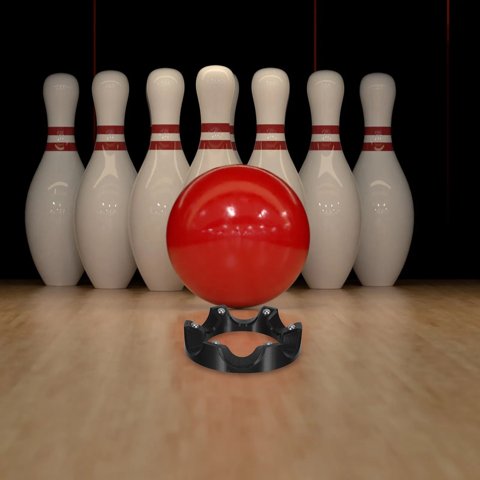

360 Degree Bowling Ball Holder Stand Rotating Ball Cup Non Slip Scratch Free Heavy Duty for Home Shop Training Display