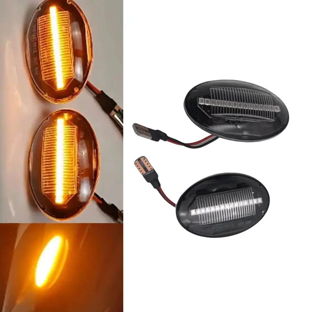 

2X Dynamic Side Marker Light Sequential Turn Signal Lamp For Ford Fiesta MK4 1995-2001 KA 1996-2008 Transit 1995-2000