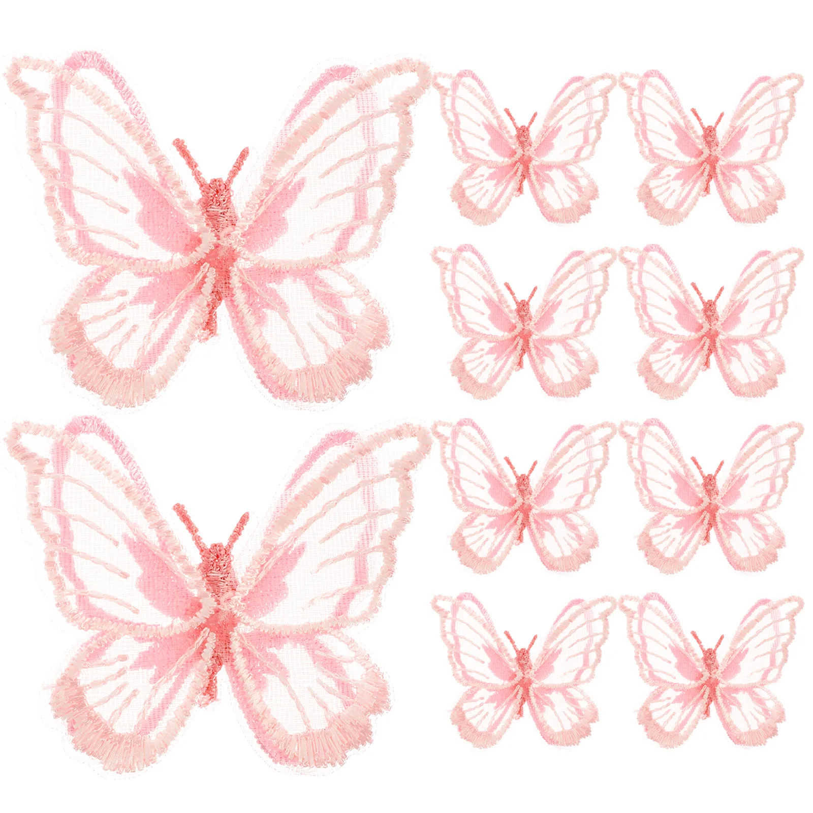 

10 Pcs Butterfly Patch Accessories Clothing Decors Clothes Accessory Double Layer Repair Sewing Garment Lace Butterflies DIY