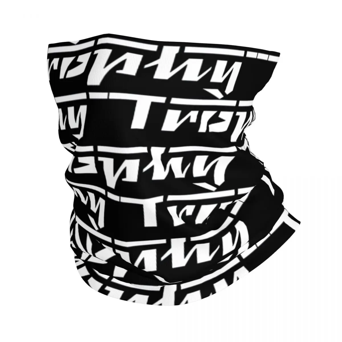 Trophy Logo (White) Bandana Neck Cover Printed Motor Motocross MZ Moto Wrap Scarf Running Unisex Adult Windproof