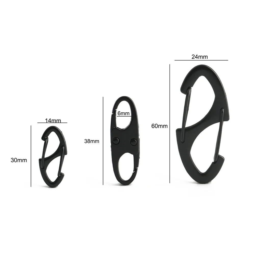 10/50/100PCS Double Opening Zippers Zipper Clip Theft For Webbing Belt Key Chain Bag Hook Multi-functional Buckles Accessories