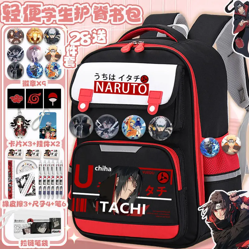 Naruto New Cartoon Student Schoolbag Large Capacity Casual and Lightweight Shoulder Pad Waterproof Stain Resistant Backpack