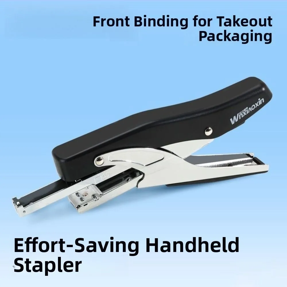 Multifunction Labor-Saving Stapler Hand Operated Portable Paper Stapling Machine with 1000pcs Nails Simple Heavy Duty Stapler
