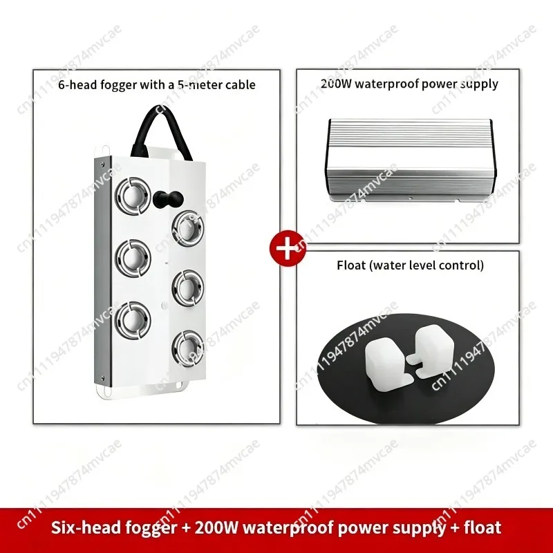 2-12 Head Stainless Steel Fog Generator – 220V Ultrasonic Mist Maker for Garden, Rockery & Water Features