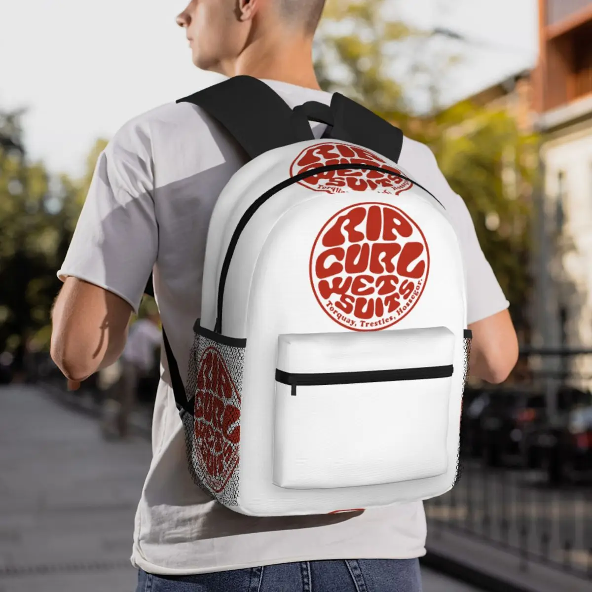 

Tie Dye Rip Curl Design Student Backpack School Bag Hiking Travel Daypack for Men Women Fashion Bookbag Shoulder Bags