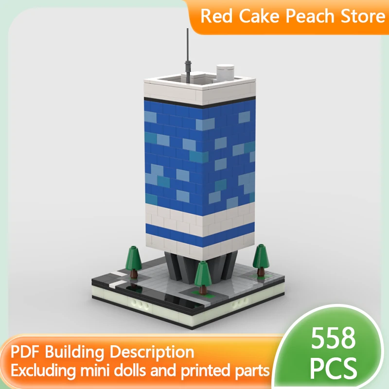 

City Street View Model MOC Building Bricks Mini Office Building Modular Technology Children Holiday Gifts Assemble Toys Suit