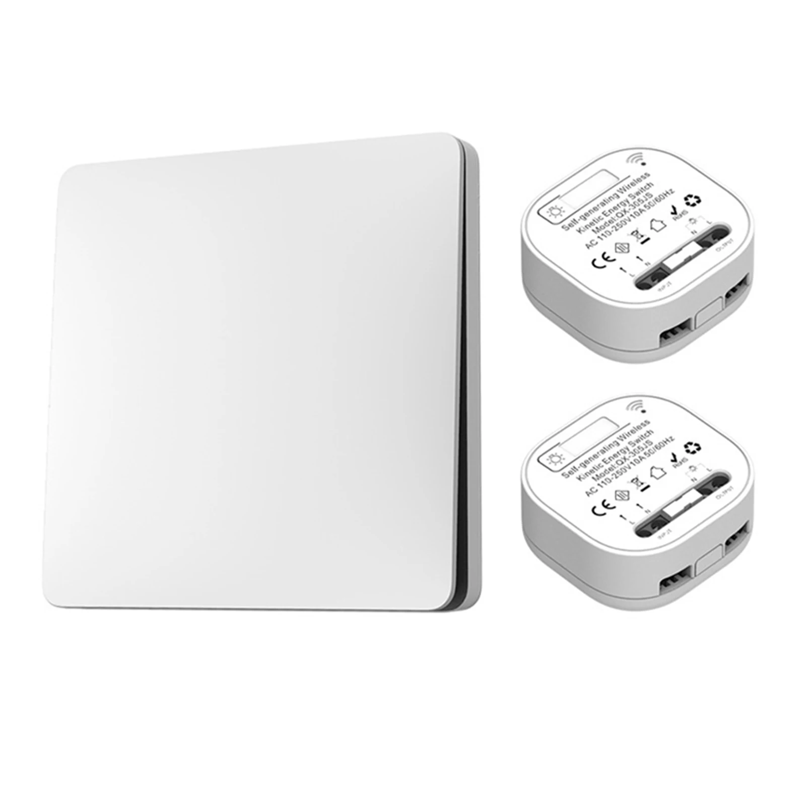 Wall Switch Light Switch Battery-Free IP44 Waterproof Self-Powered Wireless With Receiver Household Living Room