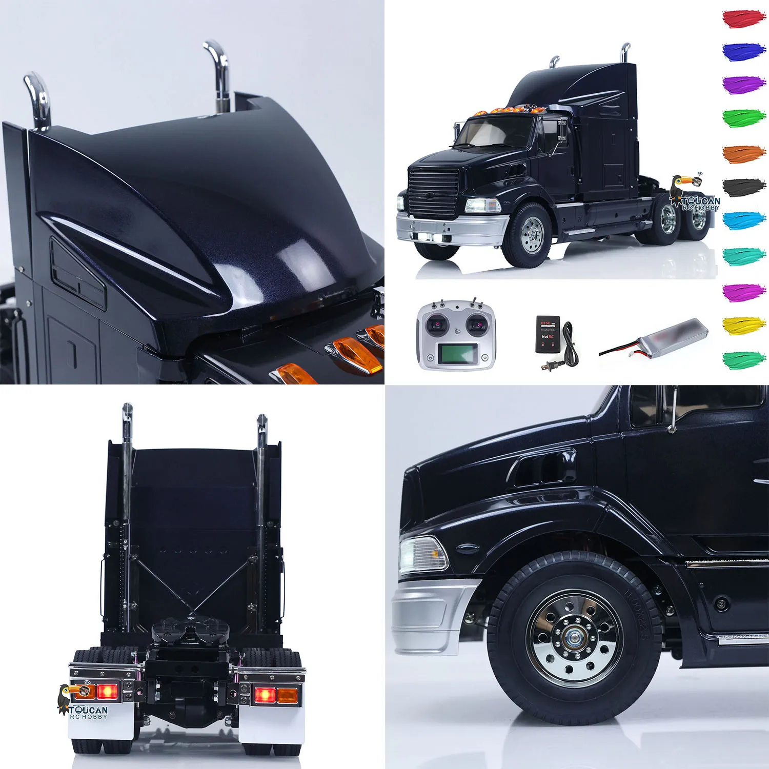 

TAMIYA 56309 6X4 1/14 DIY RTR RC Tractor Truck Remote Control Lorry Car 3Speed Gearbox Model Vehicle Light Sound System Toys
