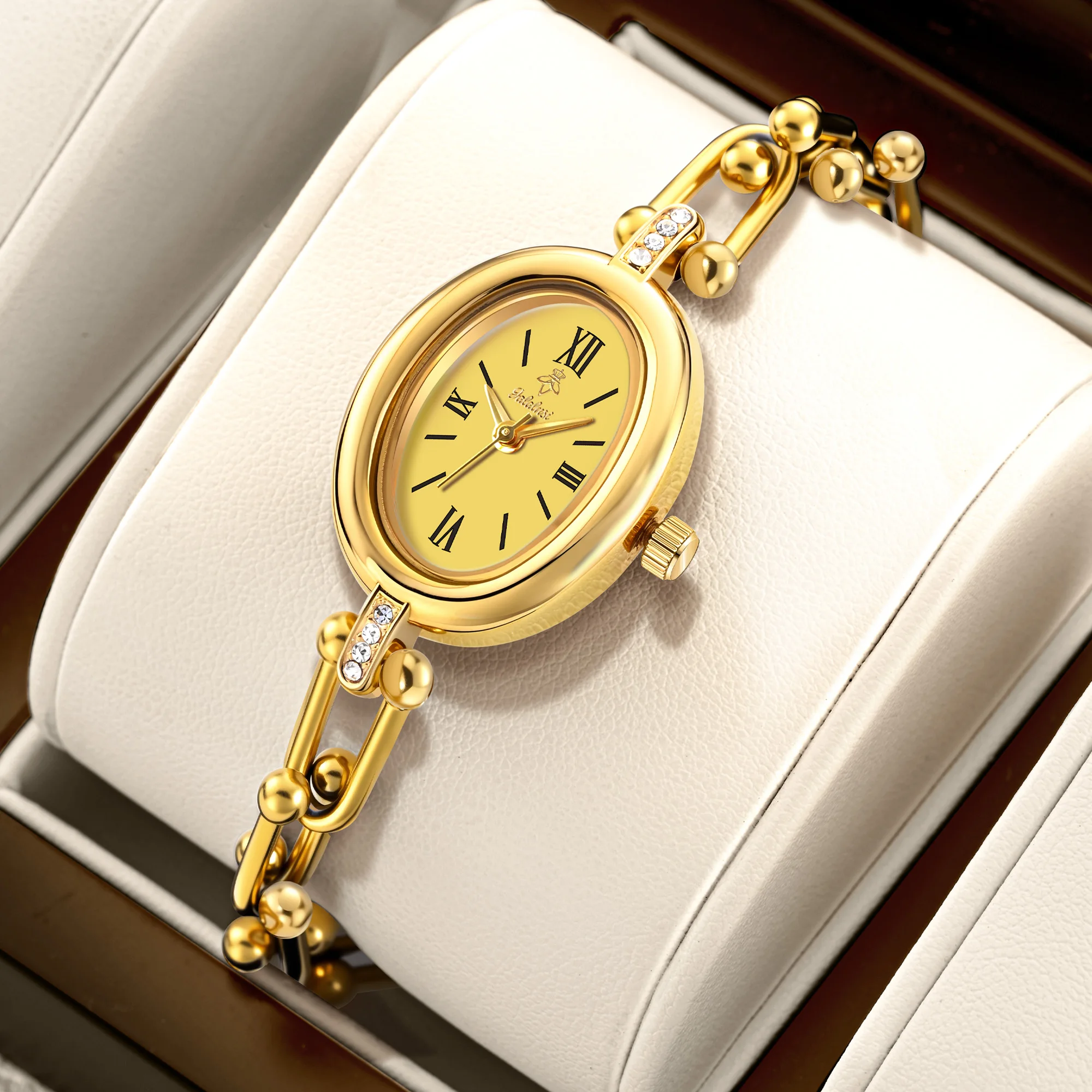 YaLaLuSi Fashionable Ladies’ Brand Bracelets Watches Casual Compact Business-Style Elegant Quartz Timepieces