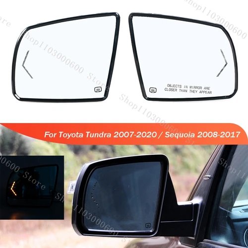 Para Toyota Tundra 2007-2020 / Sequoia 2008-2017 lente de espejo retrovisor lateral Exterior de coche con calefacción 87903-0C030 87906-0C032
