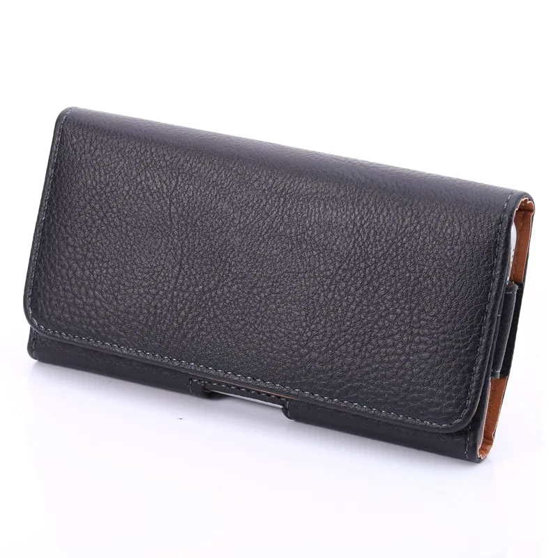 

Lychee Texture Hidden Magnetic Flip Waistband Holster for iPhone 8 Plus/7 Plus/ Galaxy Note 8 - Black