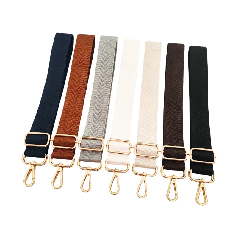 Wide Adjustable Handbag Purse Strap Replacement Crossbody Shoulder Strap Arrow Pattern Jacquarded   Strap