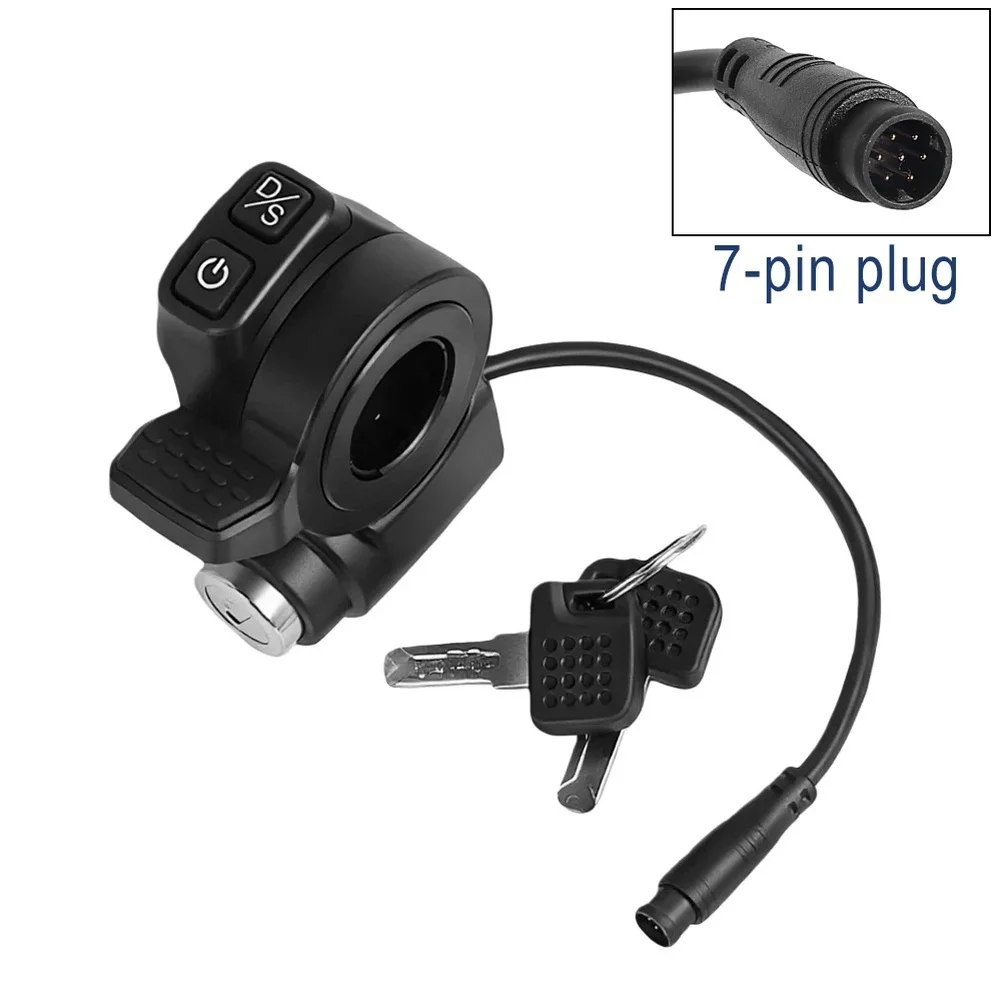 Electric Scooter Throttle Switch With Key Lock Functionality Compatible With For KUKIRIN And For G2MASTER 7 Pin Systems