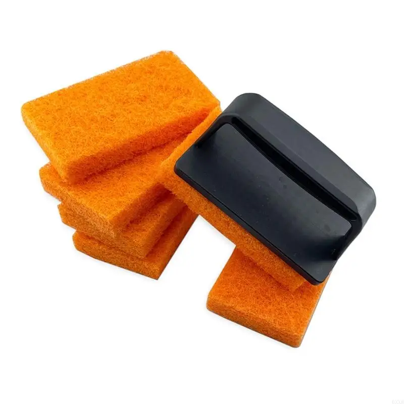 Complete Barbecue Cleaner Set Grill Shovel Brush Pumice Stone Scouring Pad Ergonomic Handle Grill Maintenance Tool 0XXB