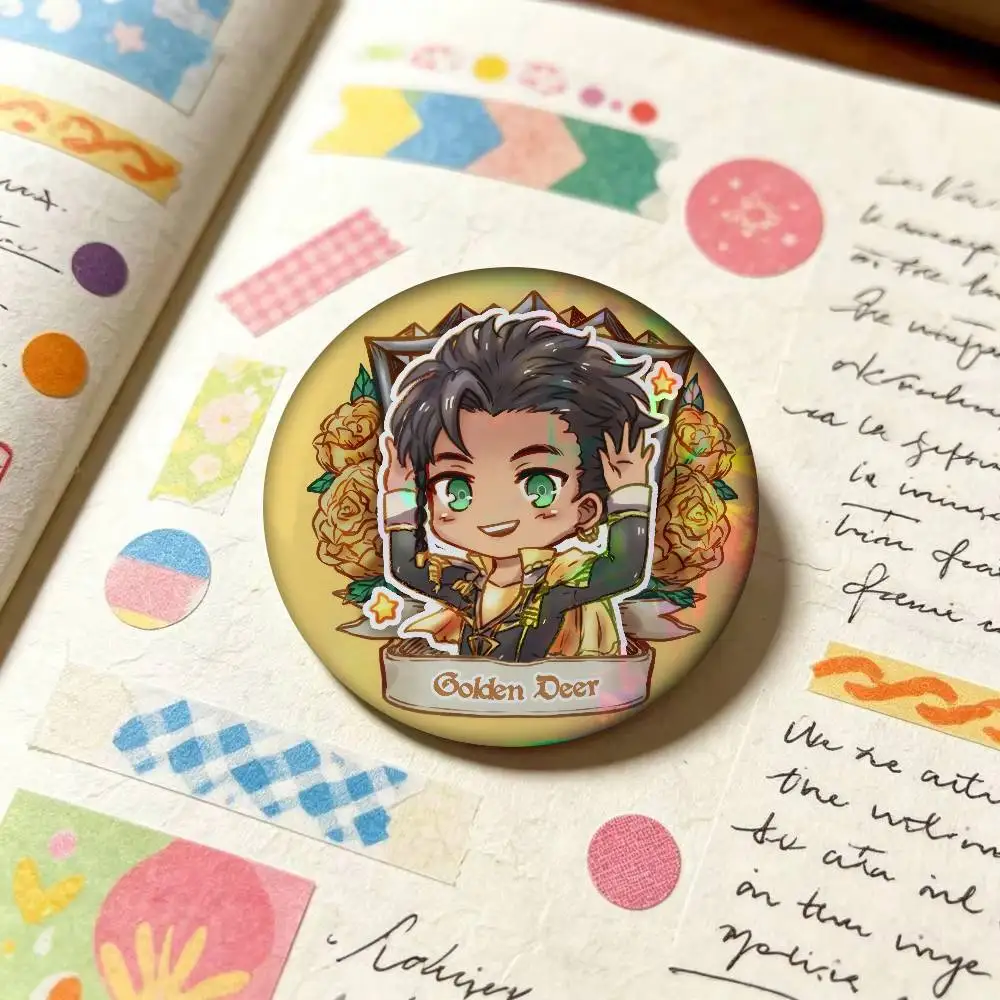 Game Fire E-emblem T-three H-houses Laser   Handmade Brooch Cartoon Cosplay Badge On Backpack Jewelry Accessories Gifts