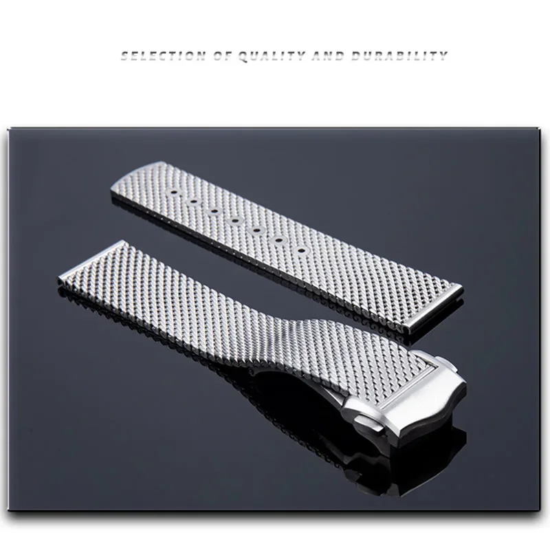 Hochwertiges Titanstahl-Kettenarmband für Omega 007 Seamaster Diver 300 Uhrenarmband, ersetzt Milanaise-Edelstahlarmband 20 mm – Detail 3