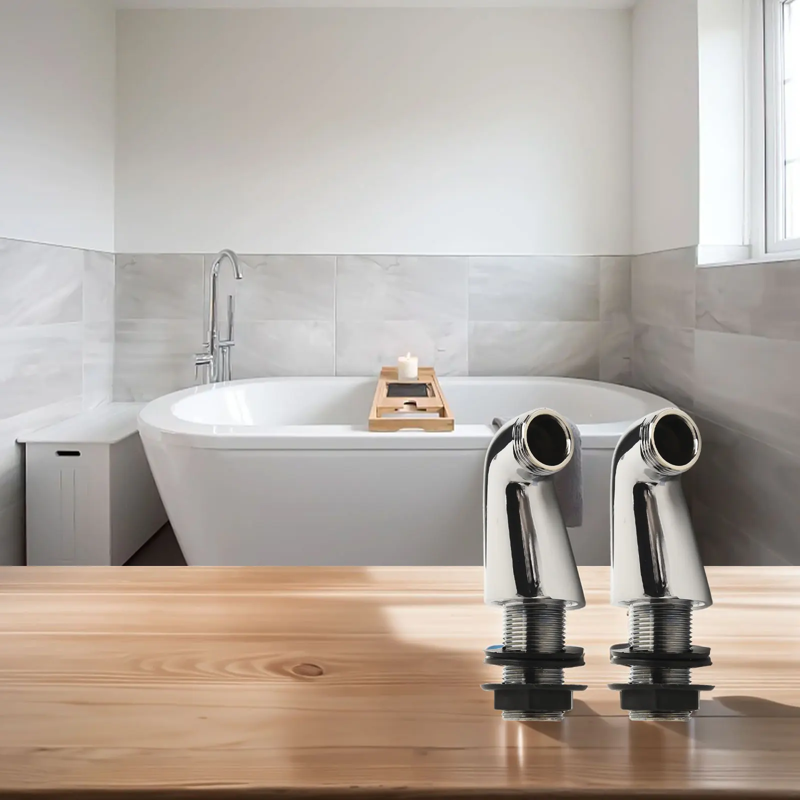 

Bathroom Renovation Shower Mixer Tap Legs Mixer Tap Extension Silver Wall Mounted Conversion Bath Mounted Taps