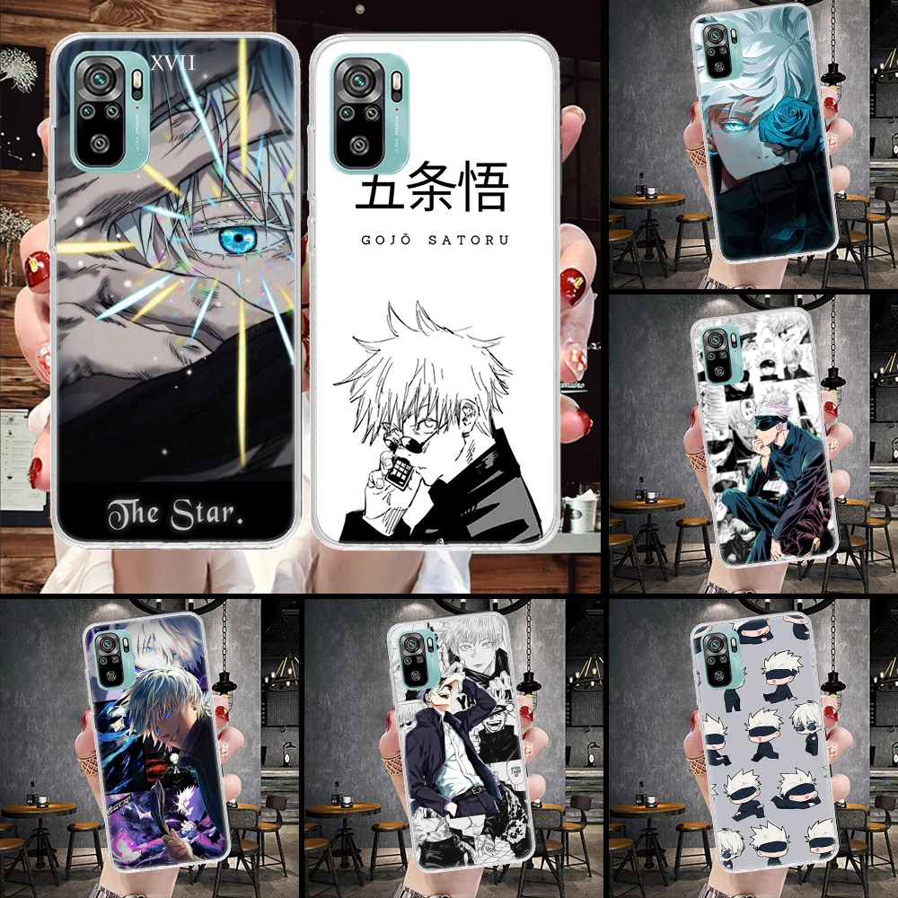 JujuKaisen Gojo Satoru Soft Phone Case For Xiaomi Redmi Note 12 12S 13 11 11S 10 10S 11T 11E Pro Plus 9 9S 8 8T 7 Shell Cover